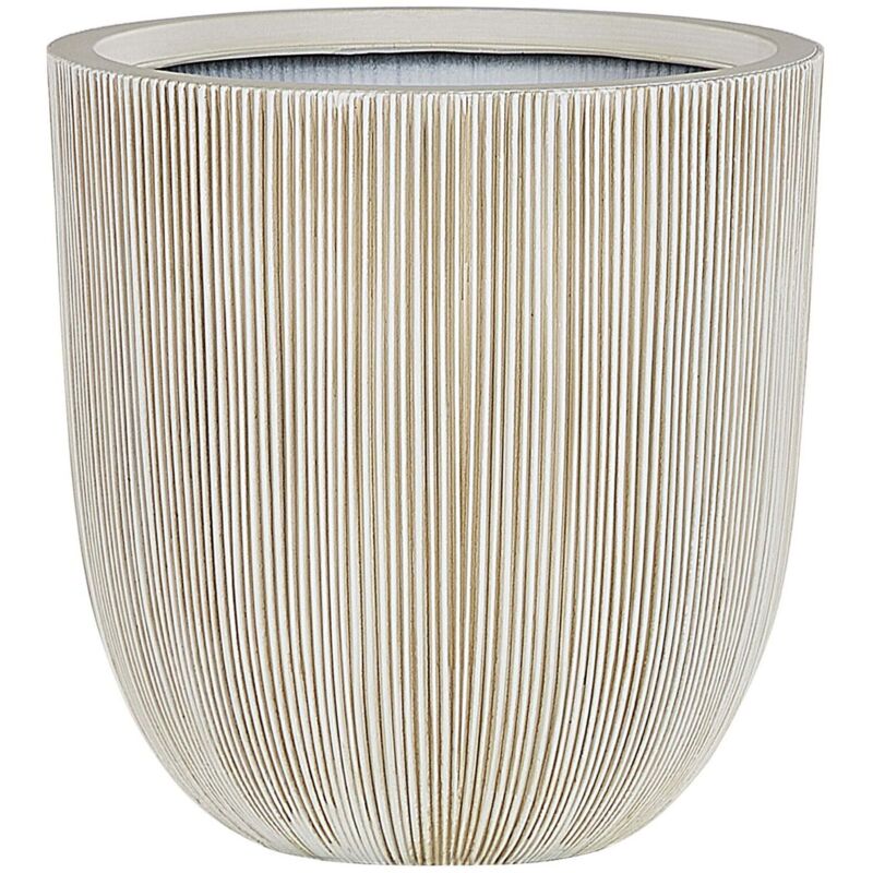 Beliani Plant Pot Chios 44 Cm Beige