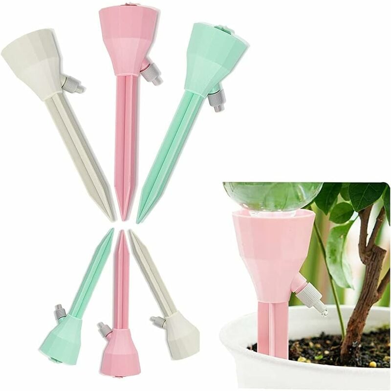 Langray - Plant Self Waterer, Spikes Devices Drip System, Plant Watering Devices with Slow Release Control Valve Switch, Automatic Drip Irrigation