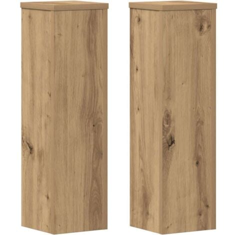 Plant Stand 2pcs Artisan Oak 17x17x60 cm Engineered Wood vidaXL