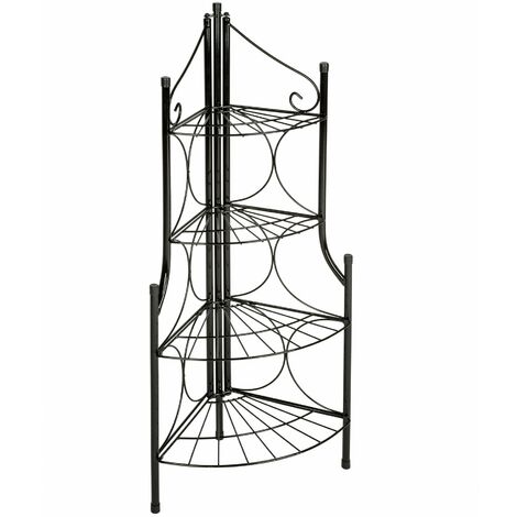 Plant Stand - 4 levels, corner staircase design, 30 x 30 x 106 cm - outdoor plant stand, pot stand, plant shelf