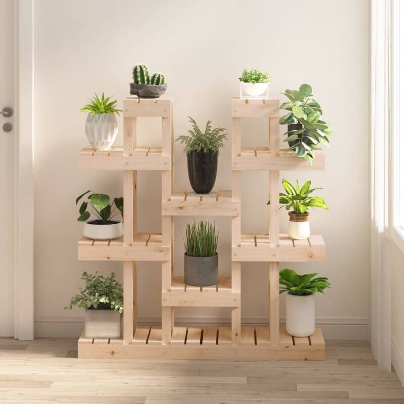 Plant Stand 104.5x25x109.5 Cm Solid Wood Pine Vidaxl