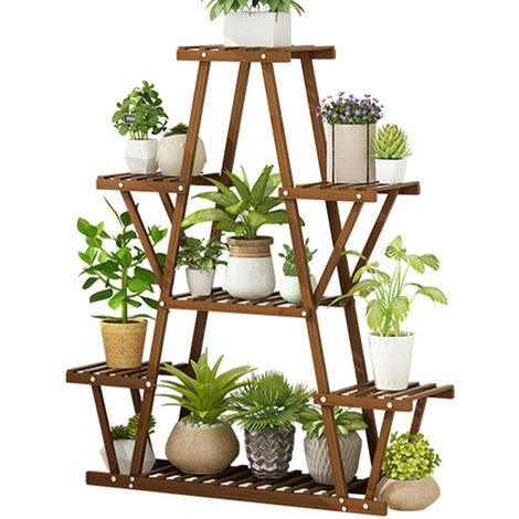 Plant Stand Shelf Wood Shelves Rack Holder Stand