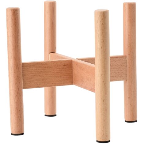 Plant Stand Wood 20cm Height 18cm Inner Diameter Floor Flower Pot Holder