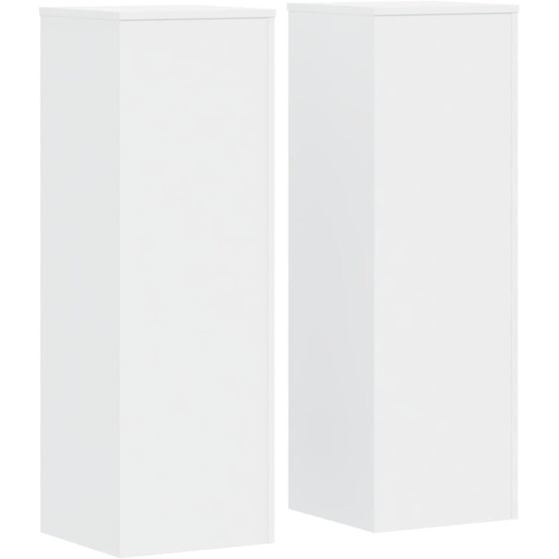 Plant Stands 2 pcs White 33x33x100 cm Engineered Wood vidaXL
