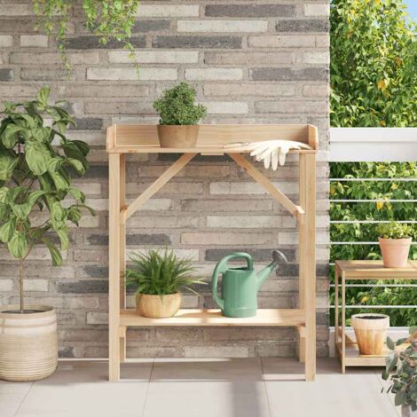 Plant Stands with Shelf Brown 75 x 40 x 90 cm Solid pine wood vidaXL