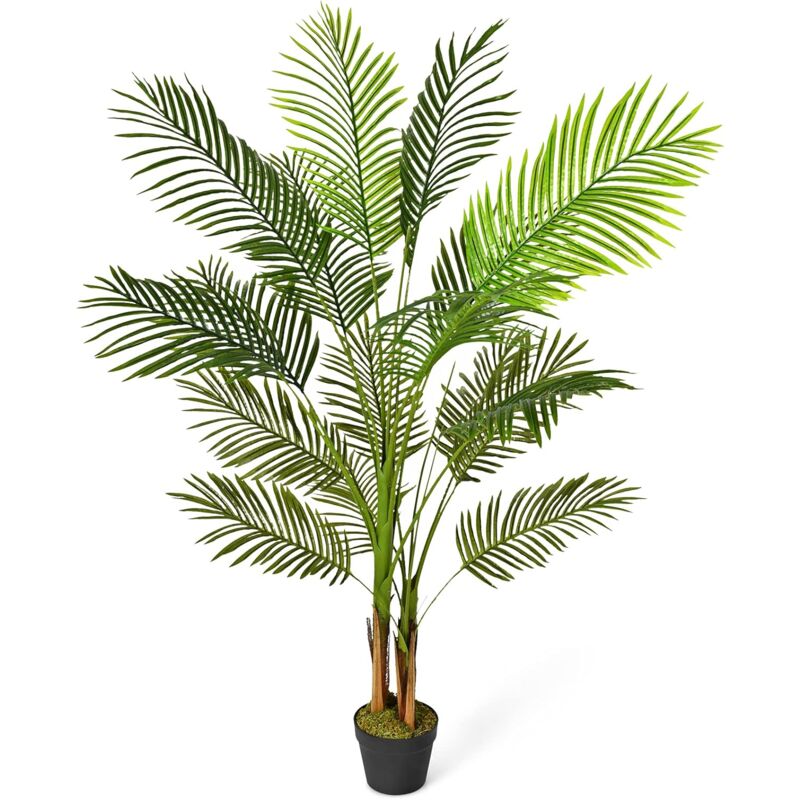 

Planta Artificial Altura de 150 cm Palmera Artificial con Maceta Realísticas Planta Árbol Artificial para Oficina Hogar Decoración