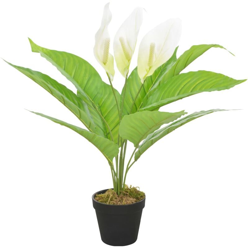 

Planta artificial Anthurium con macetero 55 cm blanca