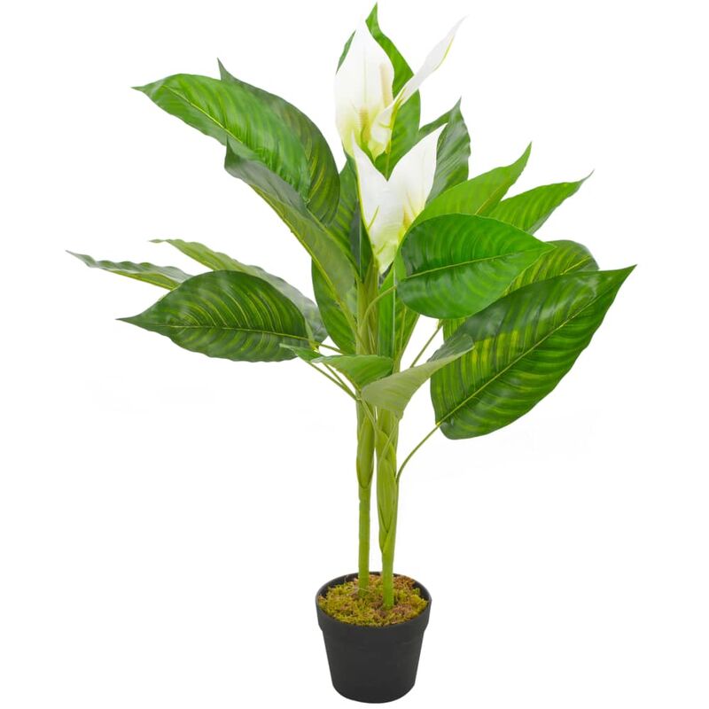 

Planta artificial Anthurium con macetero 90 cm blanca