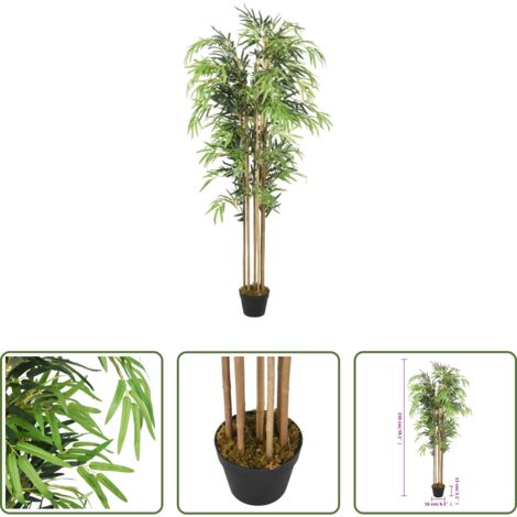 Planta artificial -  Árbol de bambú artificial con 1095 hojas verde 150 cm