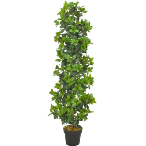 Planta artificial árbol de laurel con macetero 150 cm verde