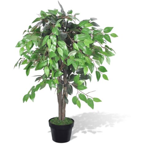 Planta artificial árbol ficus con macetero 90 cm vidaXL