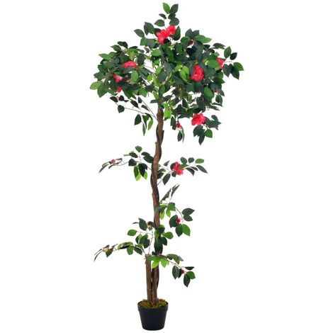 Planta artificial camelia con macetero 160 cm verde
