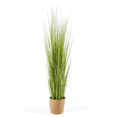 Planta grass artificial pequeña con maceta,55 cm