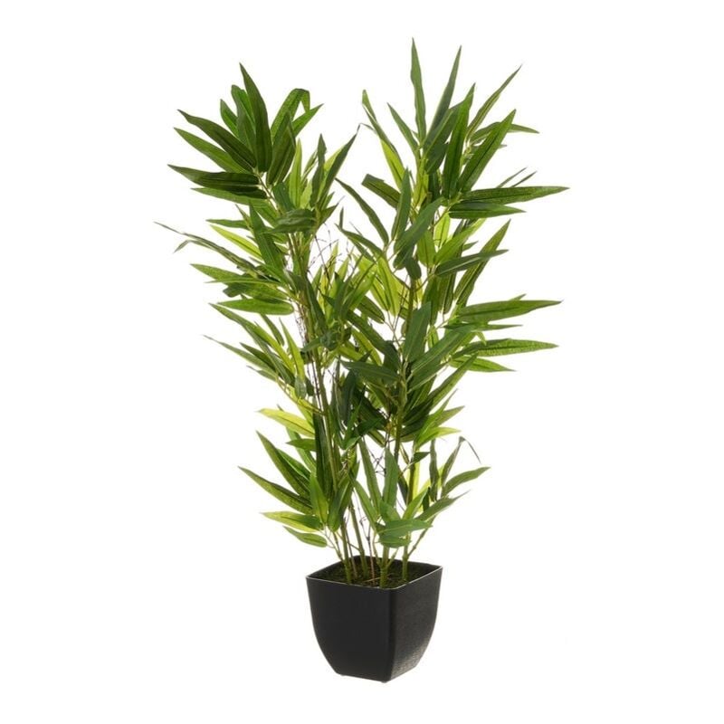 

Lolahome - Planta artificial bambú con maceta verde de plástico PE de 70 cm