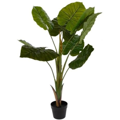 Planta artificial en maceta de 110 cm, color verde.