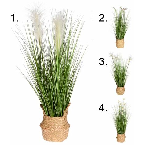 Planta artificial hierba Grass con maceta 75cm