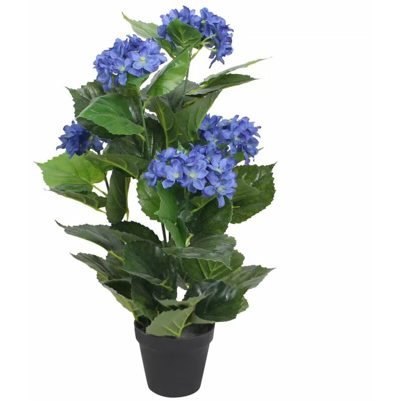 

Planta artificial hortensia con macetero 60 cm azul