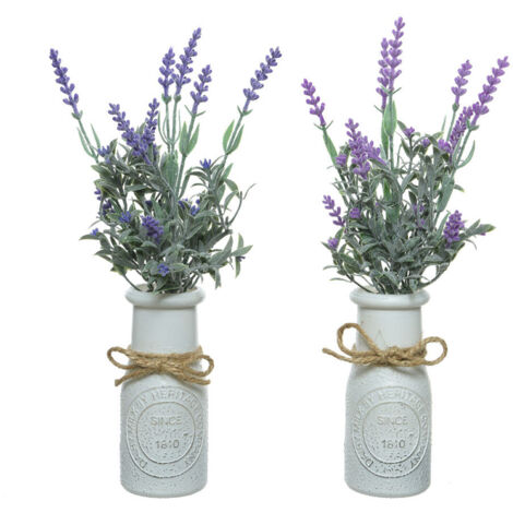 PLANTA ARTIFICIAL LAVANDA MACETA VINTAGE Ø13x32cm