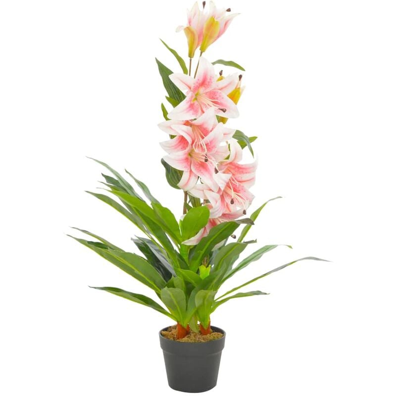 

Planta artificial lirio con macetero 90 cm rosa