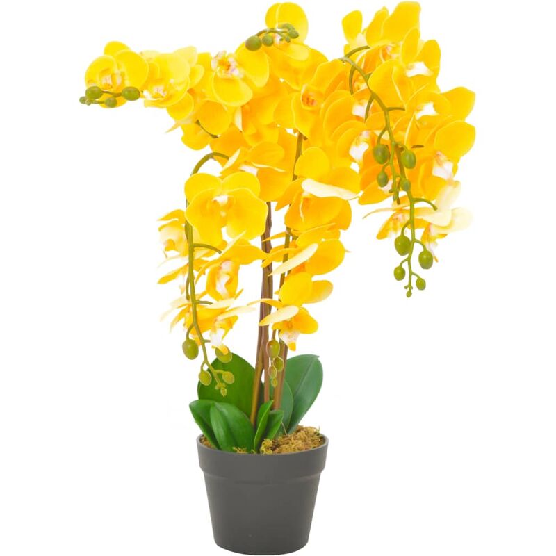 

Planta artificial orquidea con macetero 60 cm amarilla