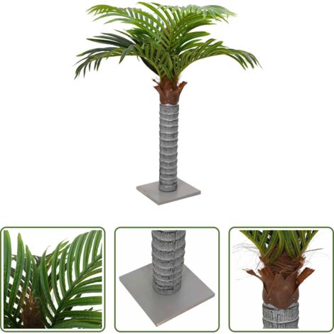 Planta artificial -  Palmera artificial con 6 hojas verde 100 cm