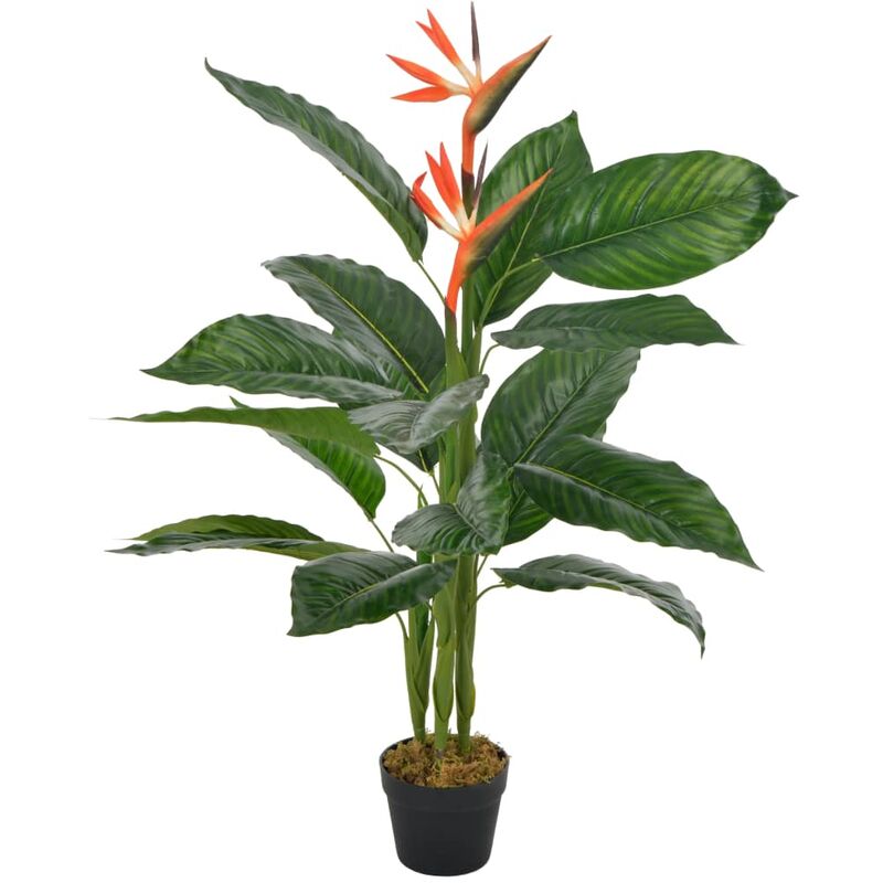 

Planta artificial strelitzia con macetero rojo 100 cm