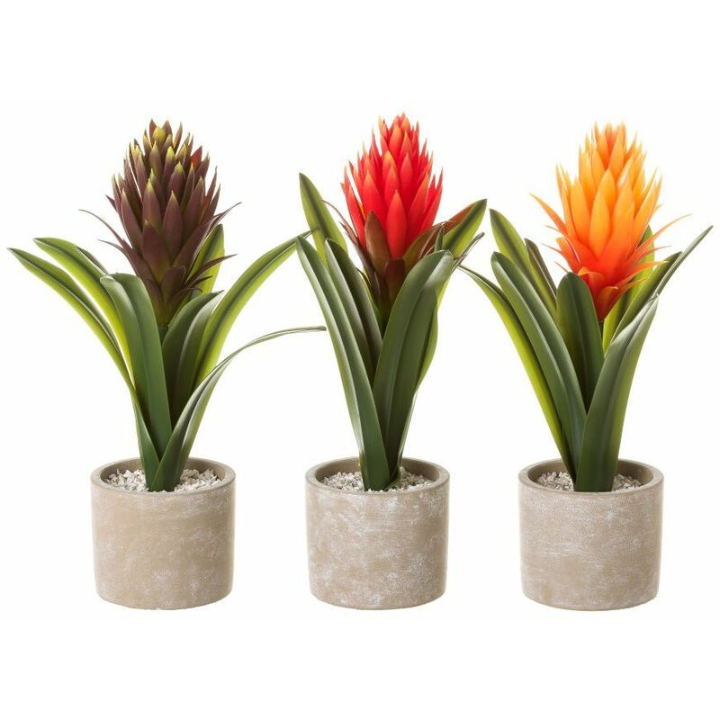 

PLANTA BROMELIA ARTIFICIAL 33 CM | Naranja - Naranja