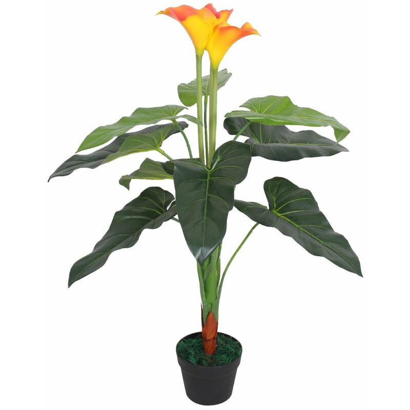 

Planta cala lilly artificial con maceta 85 cm roja y amarilla
