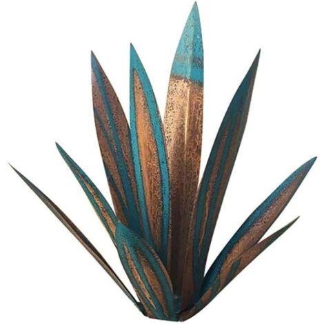 Planta de Agave Tequila de Metal, Decoración Artística de Jardín de Metal, Plantas de Césped, Decoración Artística (26,9 cm)