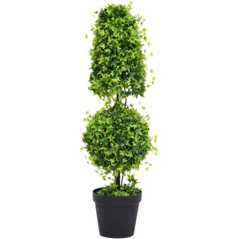 Planta de Boj artificial con macetero verde 100 cm vidaXL