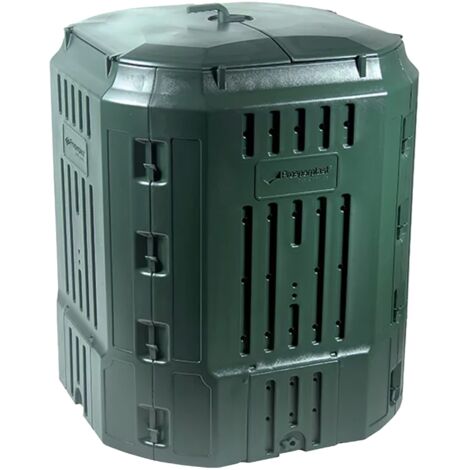 Planta de compostaje COMPOTHERMO 900L., dimensiones (mm) 1010x1010x1280, color Verde