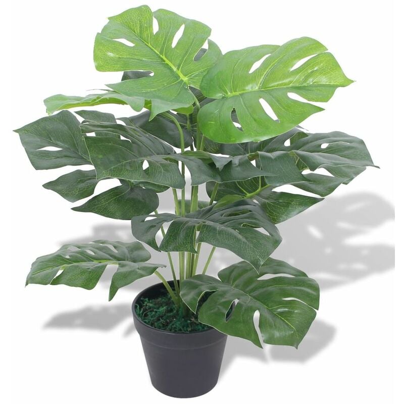 

Happyshopping - Planta de monstera artificial con maceta verde 45 cm