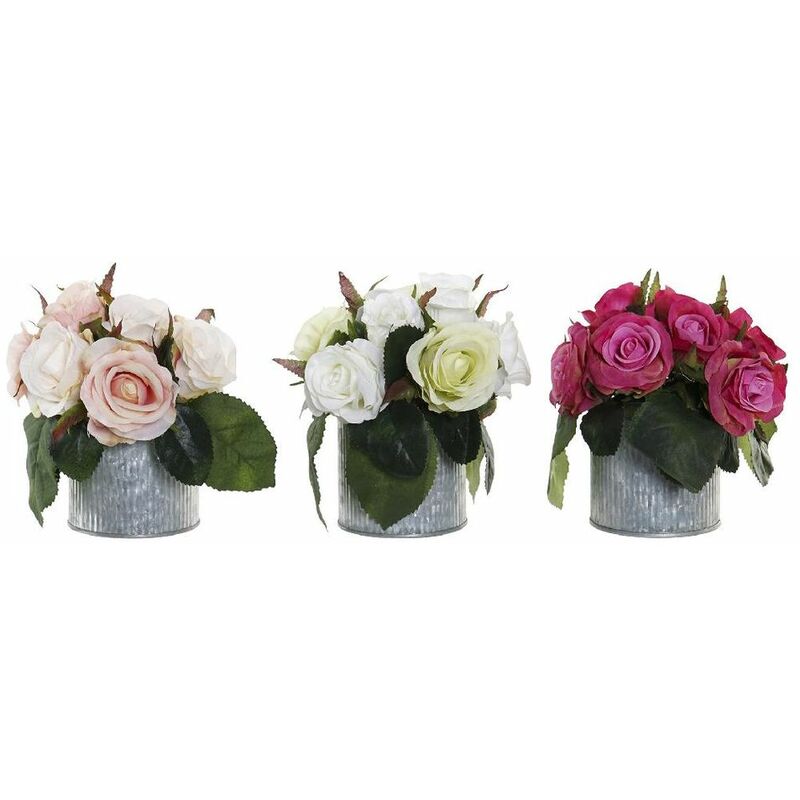 

Planta Decorativa DKD Home Decor Blanco Rosa Plástico Tela Fucsia (3 pcs)