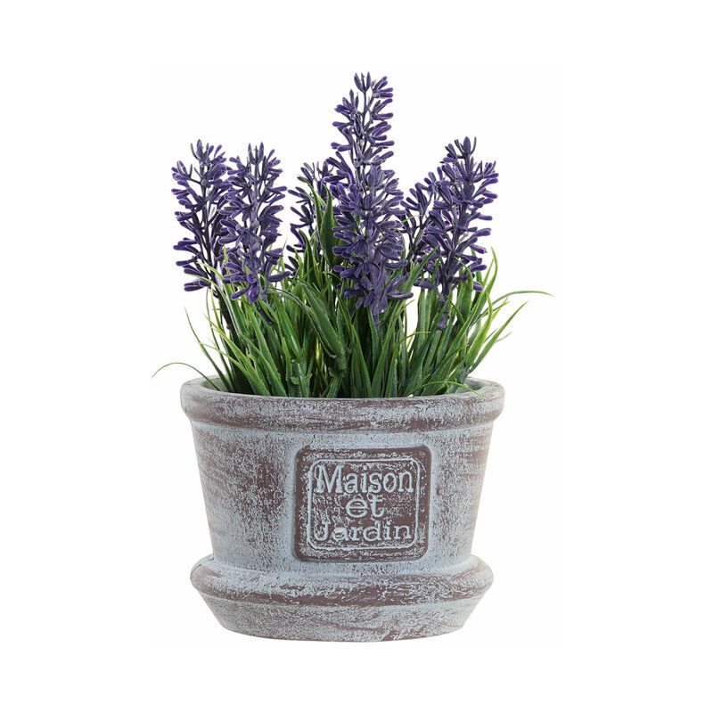 

Planta Decorativa DKD Home Decor Marrón Verde Metal Polietileno Lila (16 x 14 x 15 cm)