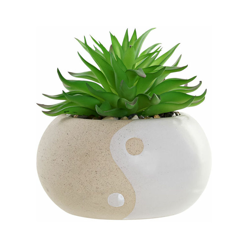 

Planta Decorativa DKD Home Decor Verde Beige PVC Porcelana (12 x 12 x 14 cm)