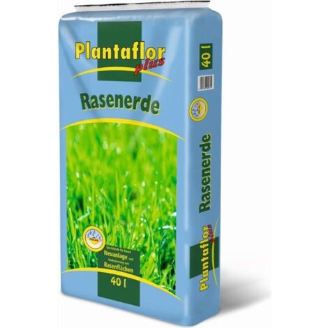 Plantaflor Plus Rasenerde Spezial Erde für Rasen Neuanlagen und Ausbesserungen 80 L (2 x 40 L)