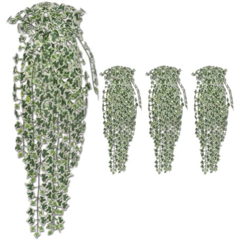 Plantas artificiales de hiedra 4 unidades multicolor 90 cm