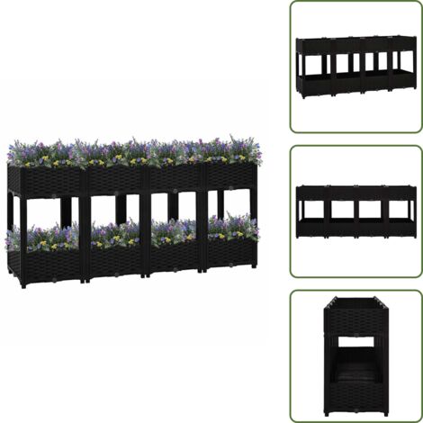 Plantas - vidaXL Arriate 160x40x71 cm polipropileno - Flores