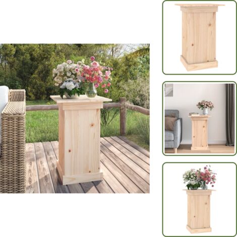 Plantas - vidaXL Soporte para plantas madera maciza de pino 40x40x60 cm - Soporte de pino