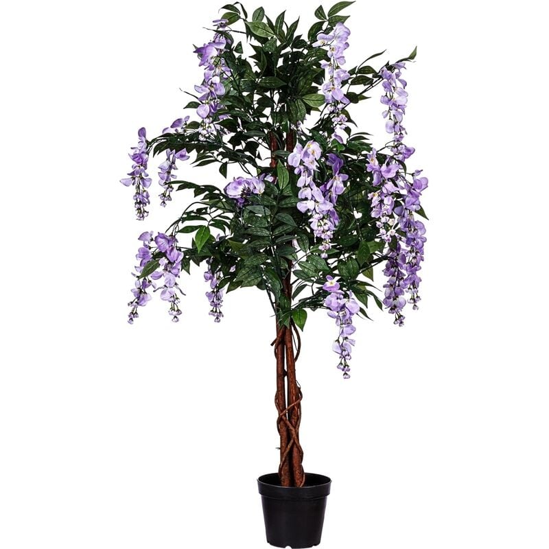Plantasia - Arbre artificiel glycine, fleurs violettes, choix de taille, 150 cm