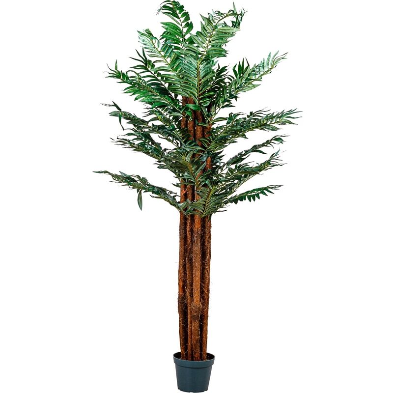 PLANTASIA Palmier Areca artificiel 180 cm, tronc en bois véritable, 912 feuilles