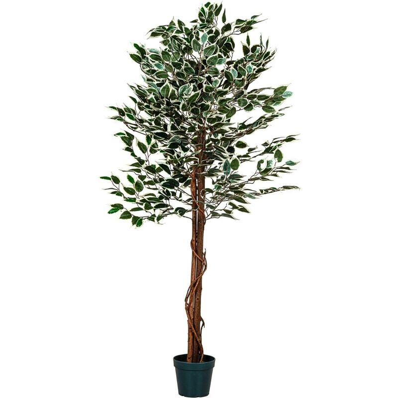 Plantasia® Ficus Benjamini artificiel, tige en bois véritable, arbre artificiel, choix de la taille, 160 cm, 714 feuilles