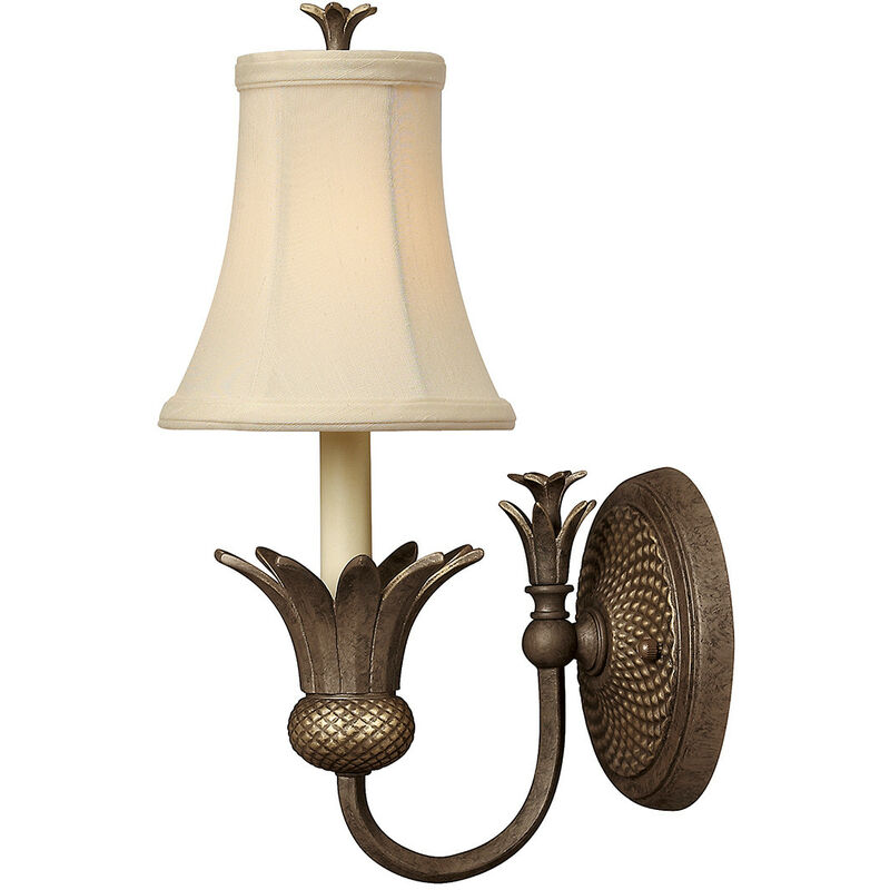 Plantation - 1 Light Indoor Wall Light Pearl Bronze, E14 - Elstead