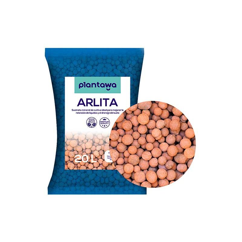 

Arlita Arcilla Expandida Sustrato 20L Abonos y Fertilizantes Natural Alimento para Plantas - Plantawa