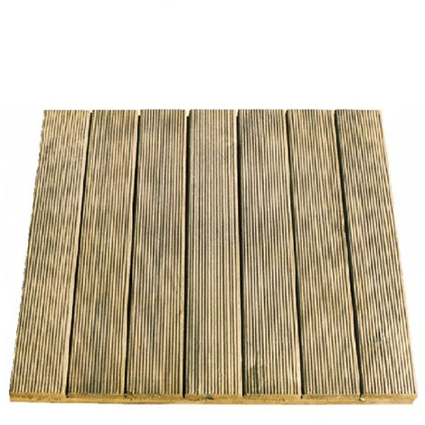 Plantawa Dalle en Bois de Pin Droit 100 x 100 cm Élement Décoratif pour Intérieur et Extérieur Haute Qualité et Résistance