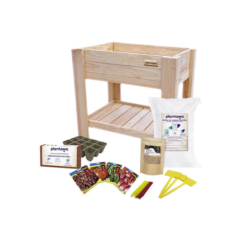 

Plantawa Kit Cultivo Completo XL Kit con Mesa para Jardín Uso de Huerto Urbano Mesa de Cultivo 88 x 76 x 48 cm