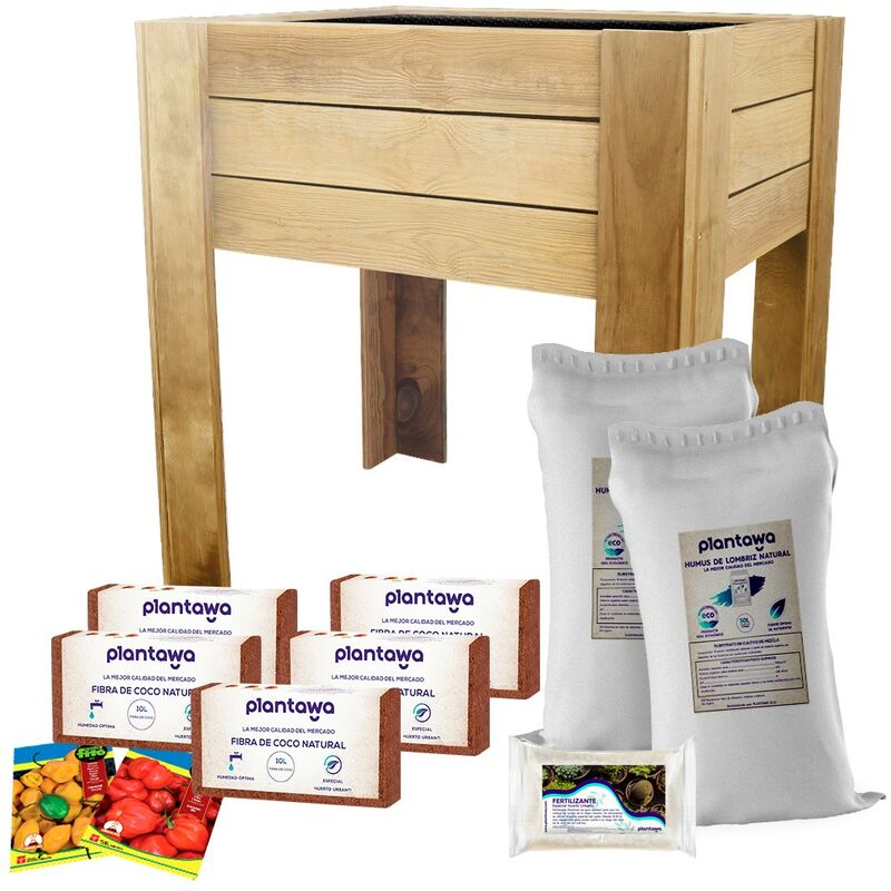 

Plantawa Kit Huerto Urbano con Mesa Kit de Cultivo Completo para Jardín Mesa de 80 x 45 x 80 cm