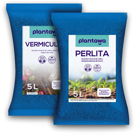 Plantawa Pack Substrat Perlite Vermiculite 5L chaque Sac pour Cultures Épicées PH Neutre dans Potager Urbain