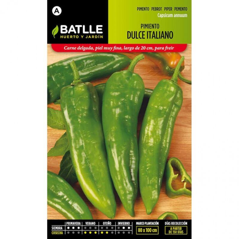Plantawa Paquet de 4 Graines Poivron Doux Italien 2g en Hiver Printemps Horticole dans Potager Urbain - Batlle