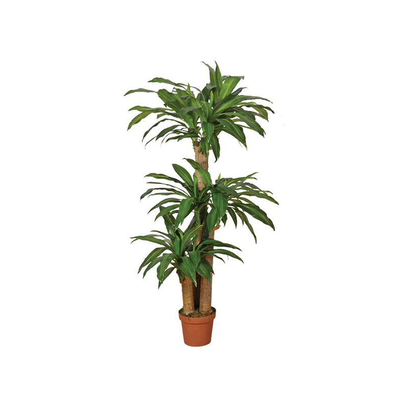 

Plantawa Planta Artificial Drácena 145 cm Plantas Artificiales con Maceta para Casa Decoración para Interior y Exterior